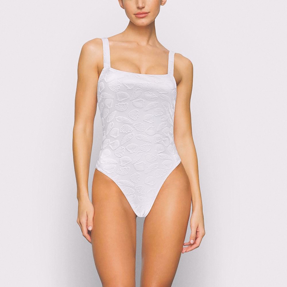 Brand New White Terry Cloth Shell One-Piece